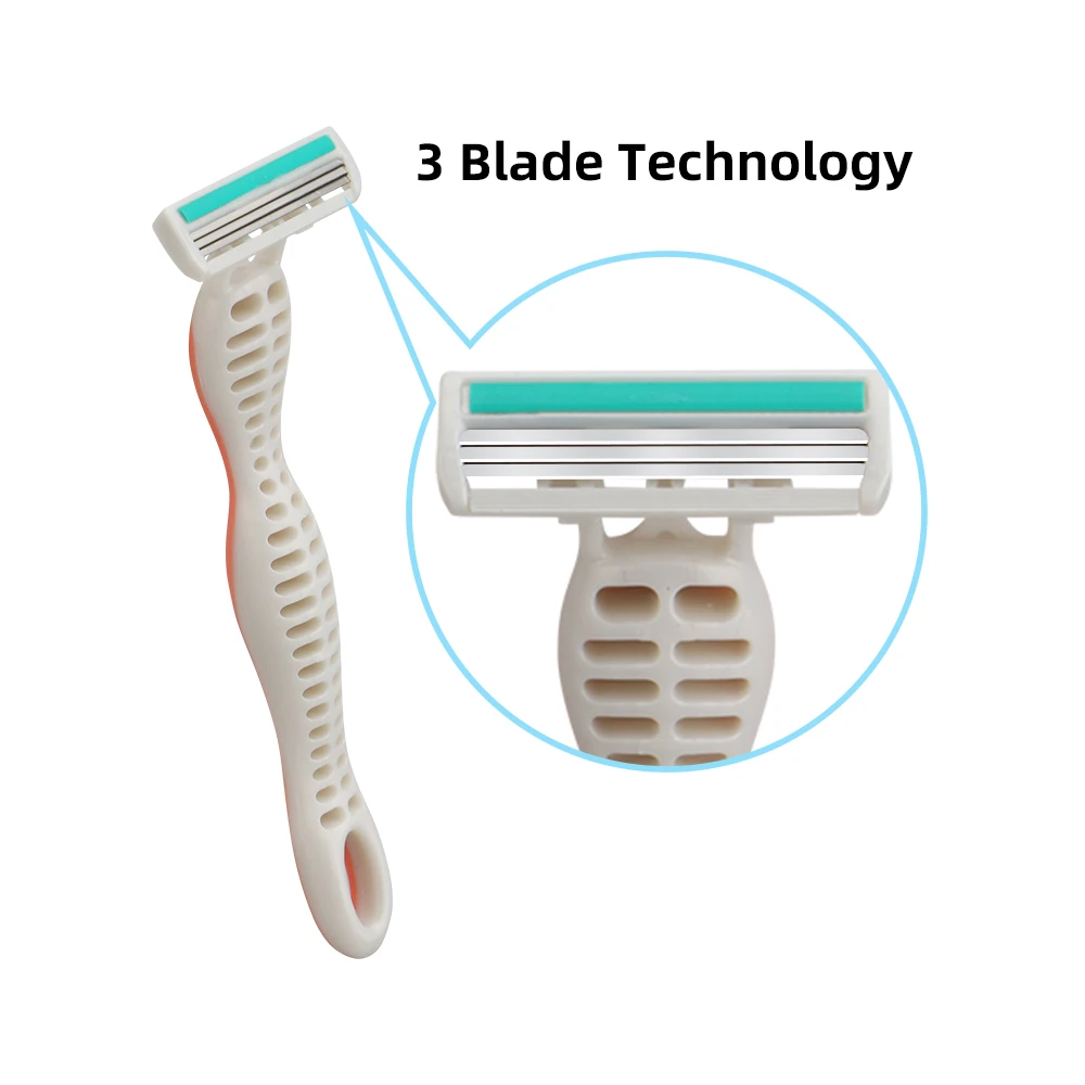 3 Side Razor D332L Triple Blade Disposable Razor - Professional OEM/ODM Razor ...