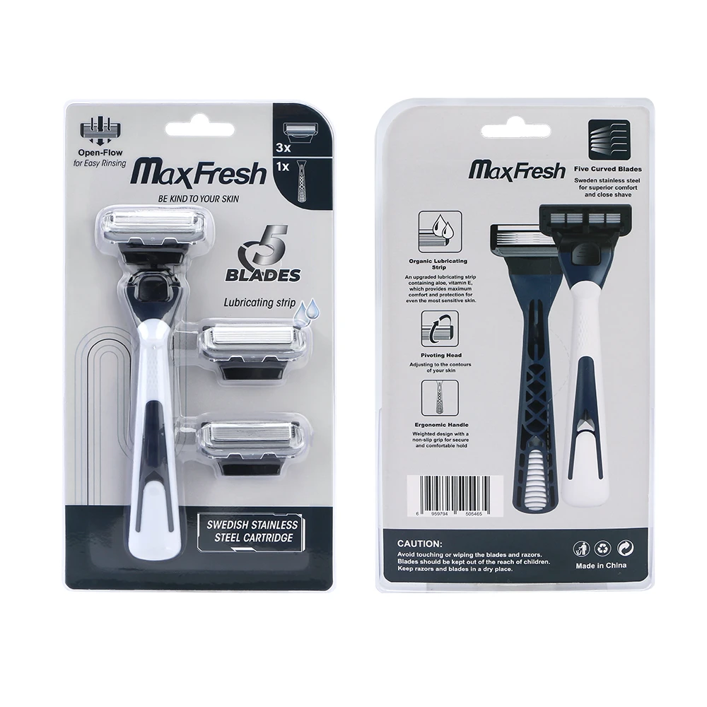 Cartridge Razor Dimensions D551L 5 Blade Cartridge Razor - Professional OEM/ODM Razor Manufacturer ...