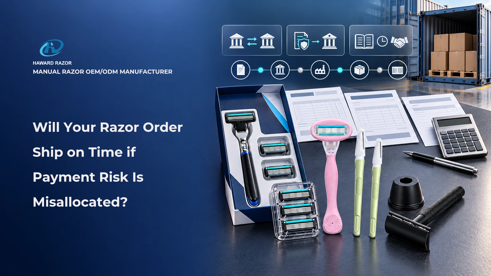 Razor supplier payment terms comparing T/T letter of credit and open account