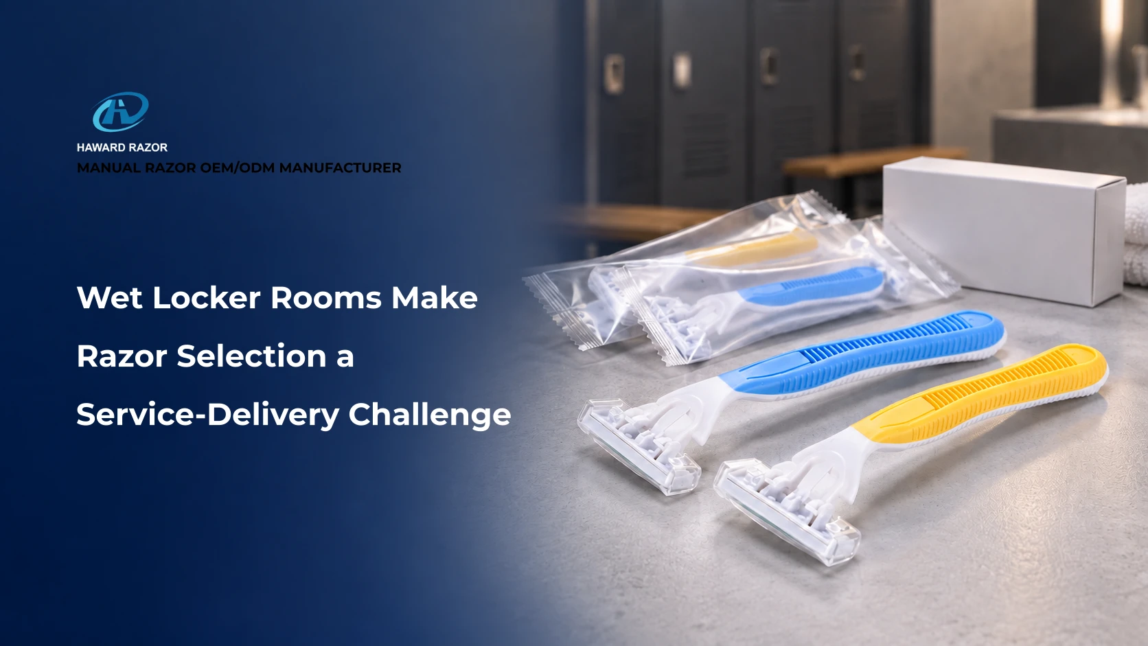 Gym amenity razor supplier options with individually packed disposable shaving kits