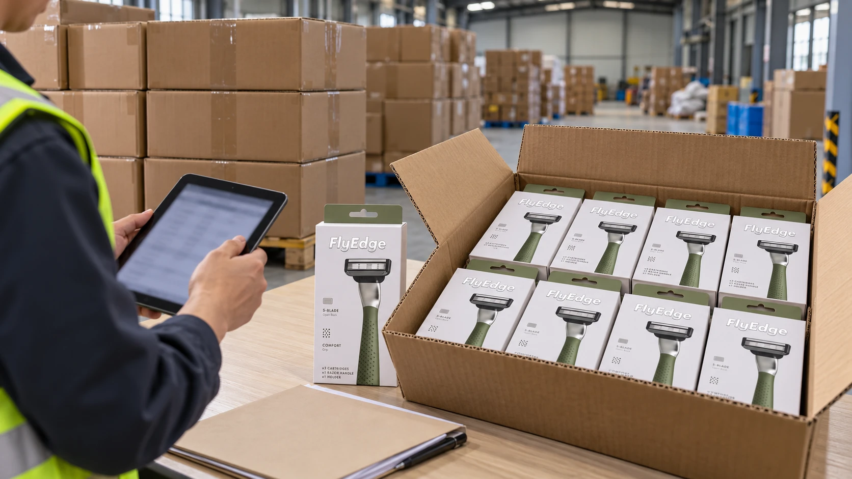 Razor delivery date change verification with revised order records and export cartonsRazor delivery date change verification with revised order records and export cartons