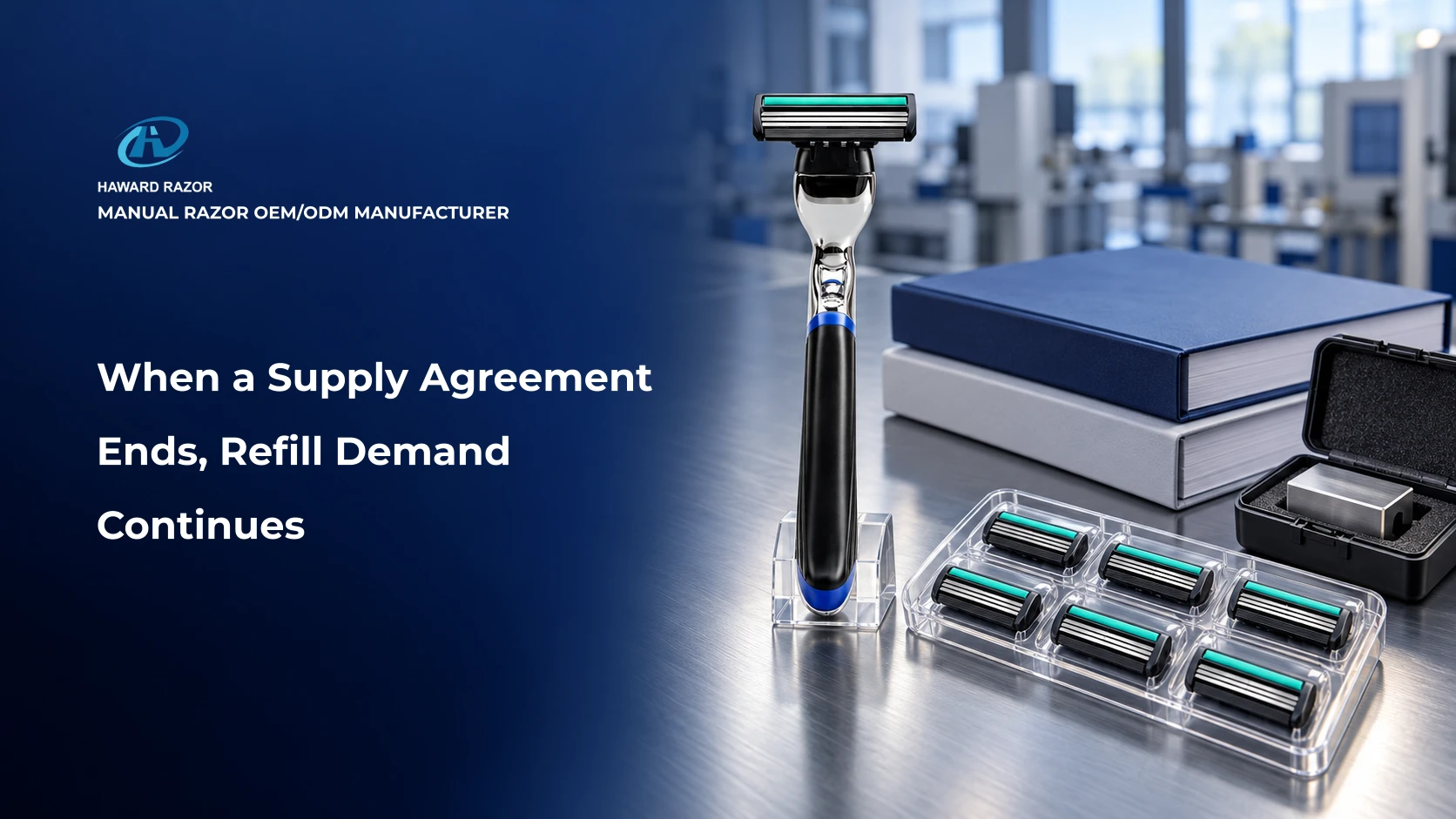 Razor supplier exit plan with technical records, tooling references and replacement cartridges